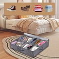 thumbnail image 3 of Underbed Storage Box, Dustproof 12 Compartments Underbed Shoe Organiser  For Underwear For Socks, 3 of 8