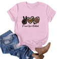 thumbnail image 1 of Blouses pour Femmes Mode pour Femmes Imprimé Manches Courtes Blouse Ample T-Shirt Drôle à Col Rond Hauts, 1 of 1