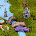 thumbnail image 5 of Fairy Garden Kit Synthetic Resin Durable Beautiful Eye-catching Porable Terrarium Decor Different Display Balcony Decoration Gray, 5 of 5