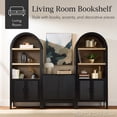 thumbnail image 4 of Best Choice Products 72" Tall Arched Pantry Cabinet w/ Doors, 5-Tier Storage Cabinet w/Adjustable Shelves - Walnut, 4 of 9