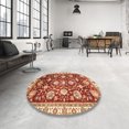 thumbnail image 3 of Ahgly Company Tapis d'Intérieur Carrés Abstraits Rouges Orientaux, 4 Pieds Carré, 3 of 6