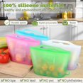 thumbnail image 2 of Sacs de Rangement Alimentaire en Silicone 100 % Réutilisables (Debout) Adaptés pour le Stockage de Divers Aliments Congélation, Conservation, Cuisson, Chauffage, 2 of 5