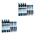 thumbnail image 1 of Transemion 36 Pieces Ear Gauges Stretching Kit Expanders 14G-00G Plugs Dark Blue 36 Pcs 2Set, 1 of 6