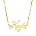 thumbnail image 1 of KISPER Collier Pendentif Prénom Personnalisé en Acier Inoxydable Plaqué Or 18K, 1 of 6