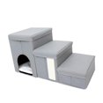 thumbnail image 1 of jinwen Dog Stairs Anti Slip Bottom Dog Steps for Older Dogs Small Dogs & Cats Puppy Gray, 1 of 9