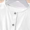 thumbnail image 4 of Yanlir Liquidation Robe Mode Filles Bouton Col Rond 2-7 Ans Été Manches Courtes Mignonne Nœud Robe Princesse pour Occasions Confortables et Polyvalentes (Blanc, 5 Ans), 4 of 7