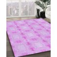 thumbnail image 3 of Ahgly Company Machine Washable Indoor Round Transitional Heliotrope Purple Area Rugs, 6' Round, 3 of 7