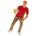 thumbnail image 1 of Wweixi 1/87 Diorama Graffiti Figure Characters Resin People Train Layout boy red 1Set, 1 of 6