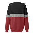 thumbnail image 3 of Meichang Chandails en Molleton pour Femmes Manches Longues Col Rond Décontracté Chandail Mode Bloc de Couleur Chandails en Molleton Confortables Automne Chandail avec Poche, 3 of 4