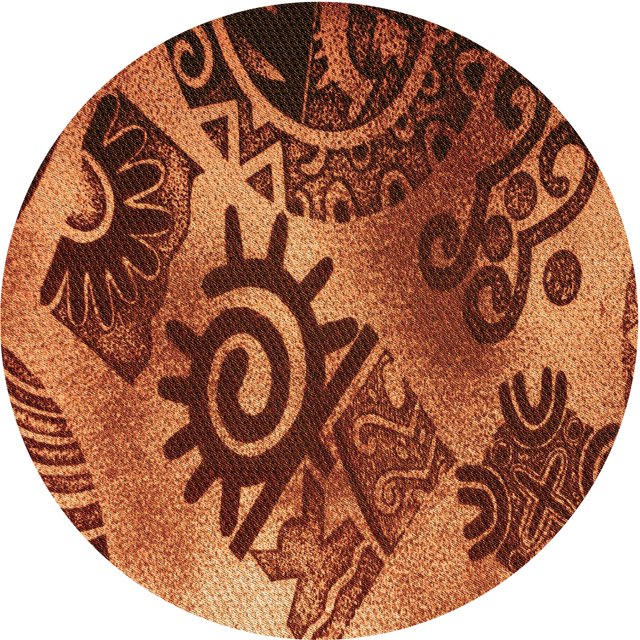 Ahgly Company Tapis d'Intérieur Ronds Transitionnels Lavables à la Machine, Rouge Cramoisi, 6 Pieds Rond