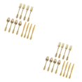 thumbnail image 1 of Transemion Plastic Forks Spoons Knifes Silverware Decor Party Golden 18.5cm 2Set, 1 of 6