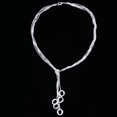 thumbnail image 4 of Milaget Plated Alloy 5-layer Long Chains Necklace Oval/Square Tassel Pendant, 4 of 9