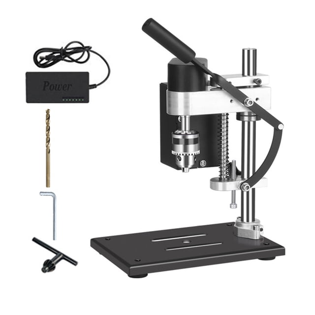 Graflsoa Presse-Perceuse Mini Compacte de Précision avec Vitesse Variable pour Bois, Plastique et Métal - Modèle Standard 775, Hauteur Réglable, Moteur en Cuivre, Option de Prise EU/US