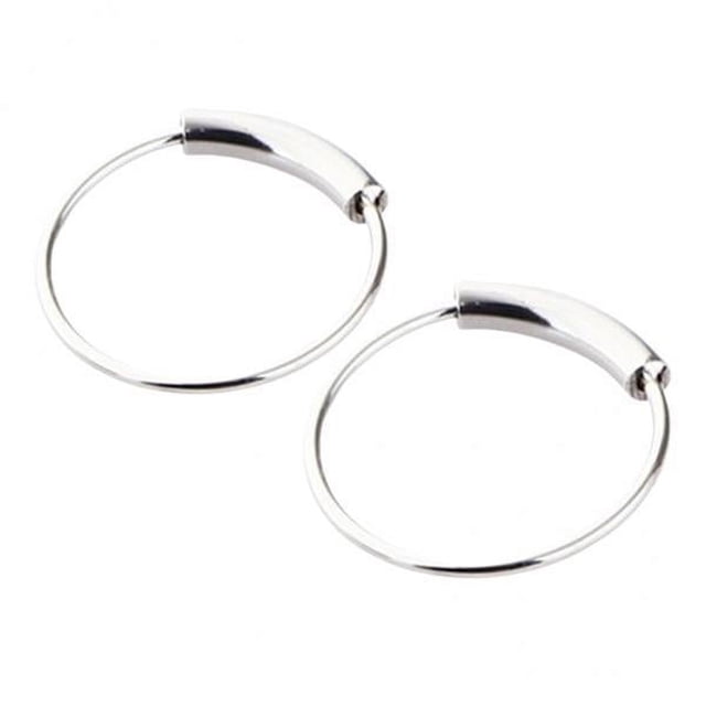 Bunblic Stylish Stainless Steel Nose Hoop Collection for Tragus and Ear Piercings 3 Pcs