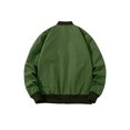 thumbnail image 4 of Faithtur Men's Bomber Flight Jacket Casual Patchwork Fall Winter Coats Zipper Closure Outwear, 4 of 5