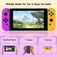 thumbnail image 3 of Switch Controller for Nintendo Switch, Switch Remote Control supports Dual Vibration/Motion Control/Screenshot/Wake-up (Purple & Orange), 3 of 15