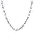 thumbnail image 1 of Collier Chaîne Figaro pour Homme 22 Pouces en Acier Inoxydable - 8 mm, 1 of 4