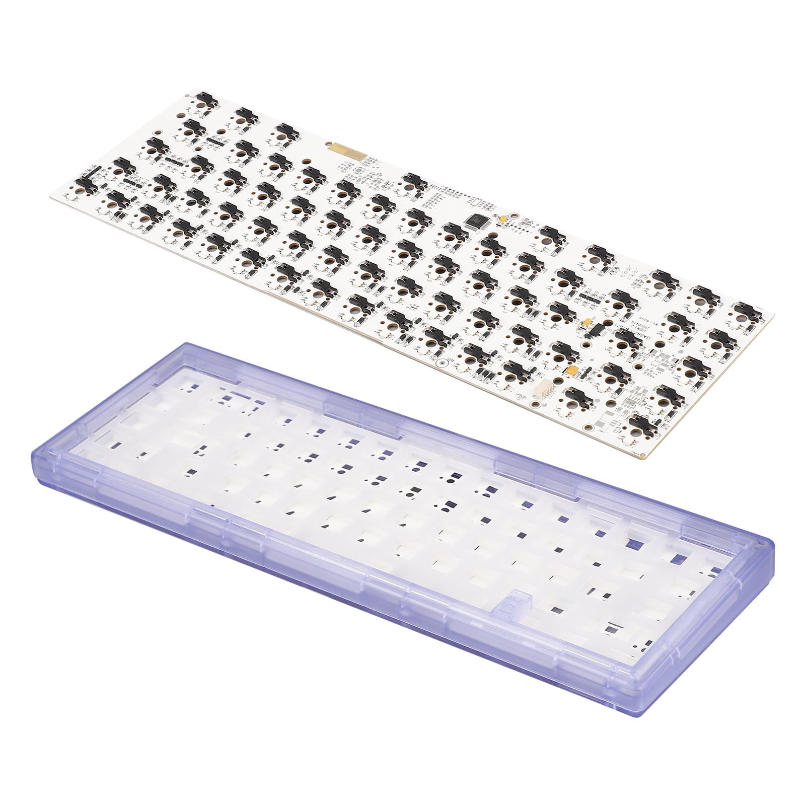 Mechanical Keyboard DIY Kit, Wired Mechanical 67 Keys DIY Keyboard Kit ABS Shell Switch Hot Swap  For Computer Purple