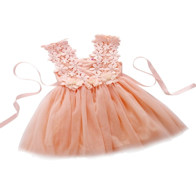 Robe de Fête Formelle pour Bébé Fille, Princesse, Dentelle, Tulle, Fleurs, Robe de Soirée Chic