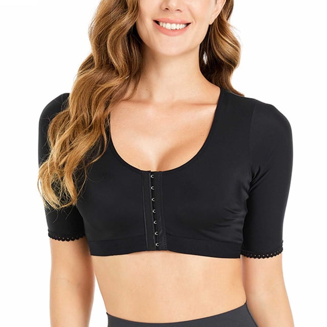 Hamky Shapewear Tummy Control,Waist Trainer,Custom Breast Shaper Front Closure Support Adjustable Wirefree Seamless Post Surgical Bra Women Bra,Shapewear Bodysuit,Body Shaper Black 3XL