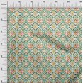 thumbnail image 3 of oneOone Georgette Viscose Green Fabric Ikat Sewing Craft Projects Fabric Prints By Yard 42 Inch Wide, 3 of 5