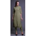 thumbnail image 3 of Bimba Printed Button Down Straight Tunic Dresses For Women Kurti Medium, 3 of 6