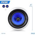 thumbnail image 3 of 2-Way In-Wall In-Ceiling Speaker System - Dual 8 Inch 300W Pair Of Ceiling Wall Flush Mount Speakers W/ 1" Silk Dome Tweeter, Adjustable Treble Control - For Home Theater Entertainment - Pyle PIC8E, 3 of 5