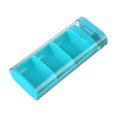 thumbnail image 2 of Meitianfacai 3 Compartment Portable Pill Organizer Clear Slide Out Design With Separate Sections Daily Medication Box Transparent Partition Storage For Morning Noon Night Doses (Blue), 2 of 6