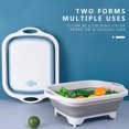 thumbnail image 4 of Folding Chopping Board Kitchen Vegetable Fruit Washing Drain Basket PP Food Chopping Plate, 4 of 7