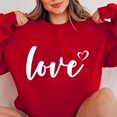 thumbnail image 4 of TIMIFIS Chandails à Col Rond pour Femmes Mode Mignon Imprimé Amour Manches Longues Chandail Décontracté Cœur Chandail Chemises Tenue Valentines Day Femmes - Printemps/été, 4 of 4