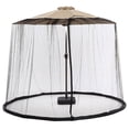 thumbnail image 1 of EGNMCR Black Patio Umbrella Mosquito Netting, With Double Zipper Door, Polyester Mesh Net Screen Universal For Almost Outdoor Market Table Umbrellas & Cantilever Offse protective net, 1 of 1