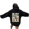thumbnail image 5 of WEAIXIMIUNG Fall Sweatshirts for Women Plus Size Ladies' Autumn and Winter Fashionable Rugby Print Hooded Sweatshirt, 5 of 5
