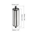 thumbnail image 2 of Uxcell Stainless Steel Gravity Conveyor Roller Transmission Galvanized End Silver 2"x6", 2 of 5