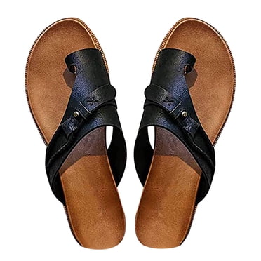 Leutsin Low-heel European And American Flip Flops Women's Sandals And Women's Shoes