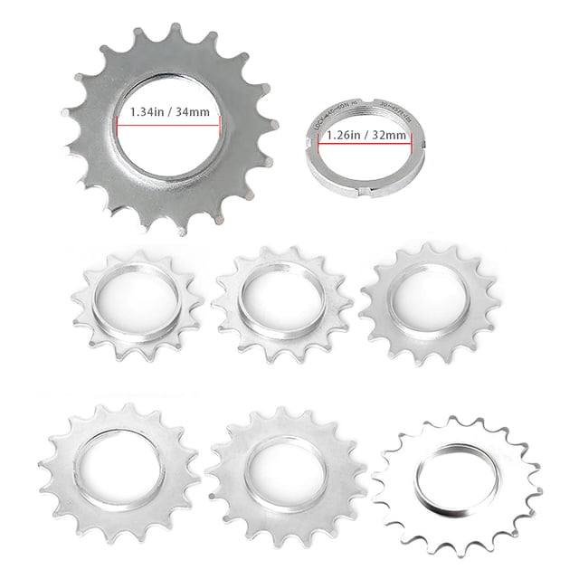 Fixed Gear Mountain Bike Wheel Cogs Cogs Lock Ring MTB Bicycle Sprocket Lock Rings Maintenance Cycling Crankset Accessories Replacing Parts 15T