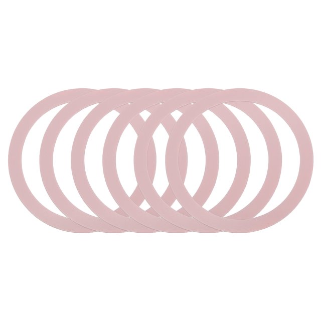 6 Pcs Anneau Adaptateur Magnétique, Kit de Conversion Chargeur Sans Fil Magnétique, Or Rose