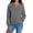 Grey, variant on LUOGENLI Light Brown Sweaters for Women Elegant Knit Pullover Sweater with Button Detail and Sleeves for Casual Comfort Blue Size L