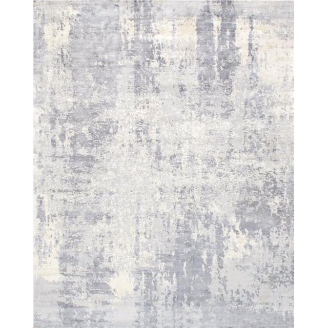 Pasargad Home PSH-25 8x10 7 ft. 9 in. x 9 ft. 9 in. Mirage Collection Hand-Loomed Rectangle Silk Area Rug, Grey