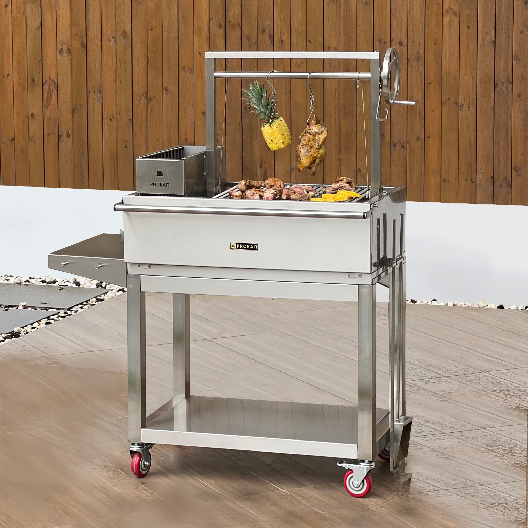 Barbecue au Charbon Argentin et au Bois Infinity SS304 de 42 Pouces