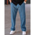 thumbnail image 4 of FOCUSNORM Men's Tapered Joggers Lightweight Drawstring Elastic Waist Solid Color Athletic Workout Pants Trousers, 4 of 9