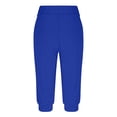 thumbnail image 3 of Timegard Womens Sweatpants Capri Pants Cinch Bottom Solid Color Cropped Joggers Workout Pants with Pockets, 3 of 6