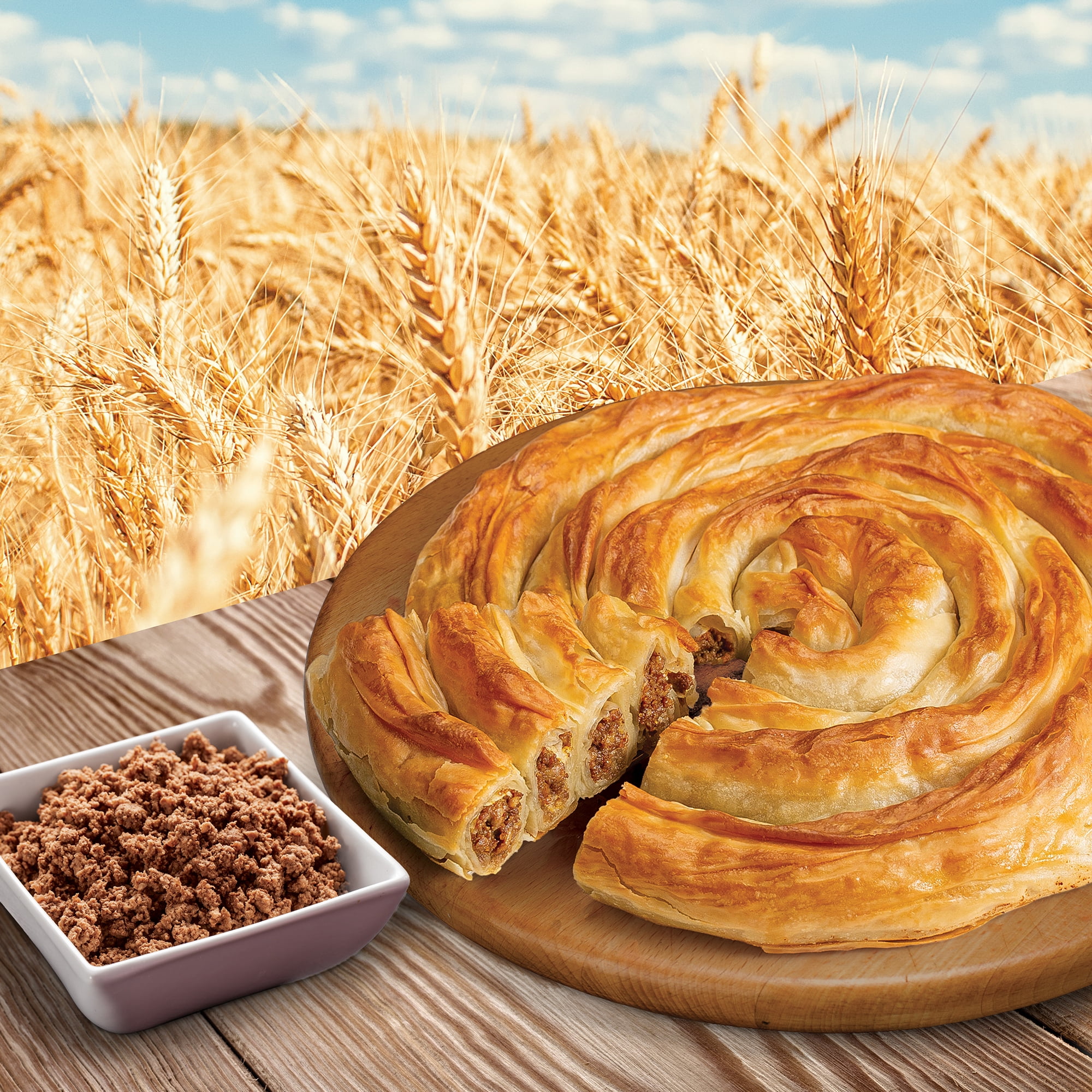 Fino Fine Foods Filo Twist with Meat Burek 1/Kilogram, Fino Fine Foods Filo Filo Twist with Meat Burek