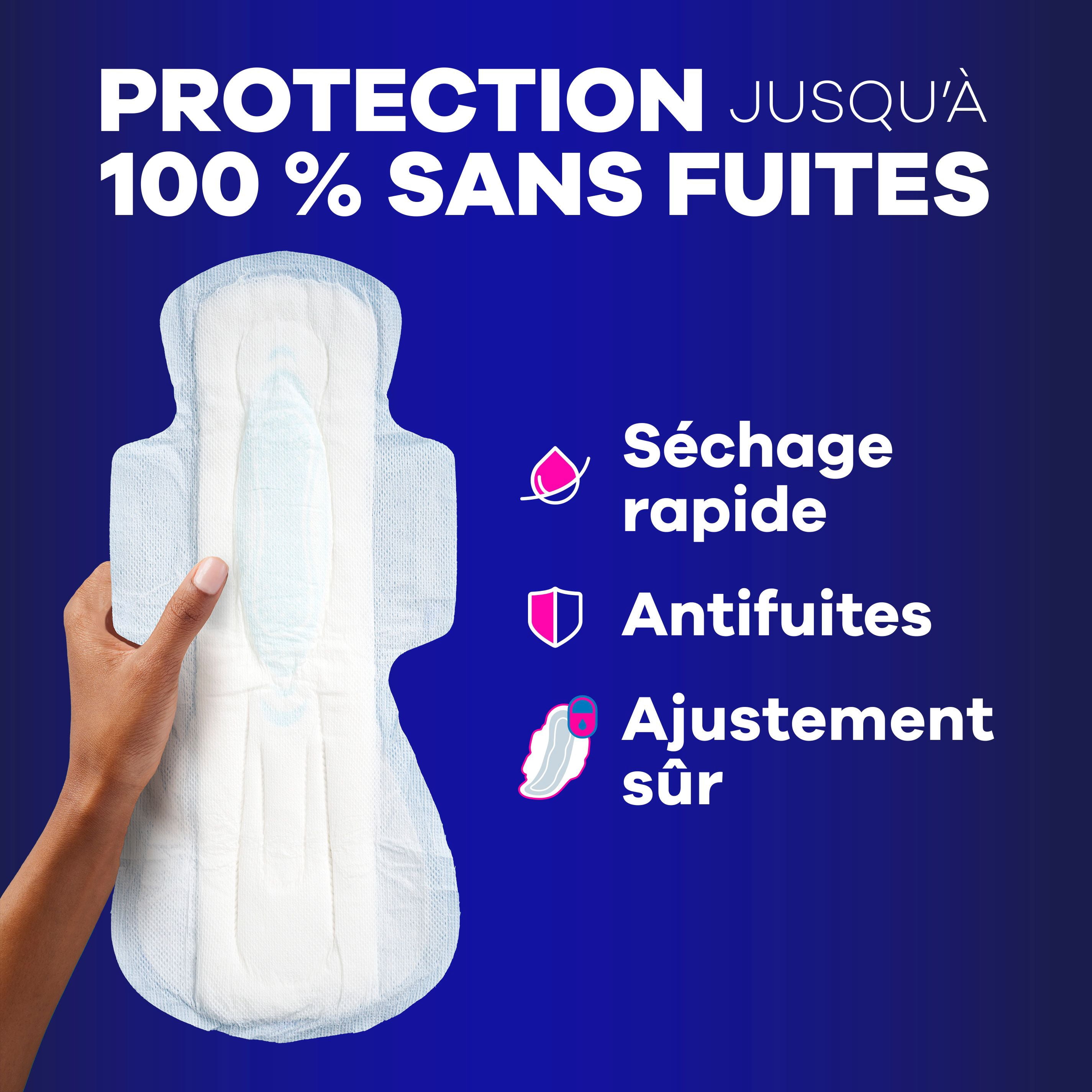 Always Maxi Serviettes Hygiéniques de Nuit avec Ailes pour Femmes, Taille 5, Absorption de Nuit Très Abondante, Non Parfumées