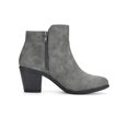thumbnail image 2 of Unique Bargains Bottines à Talon Bloc Empilé à Bout Rond avec Fermeture Éclair pour Femmes, 2 of 6