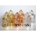 thumbnail image 3 of thinsony Electroplated Metal Birdcage Shape Tea Light Candle Holder B-Gold, 3 of 8