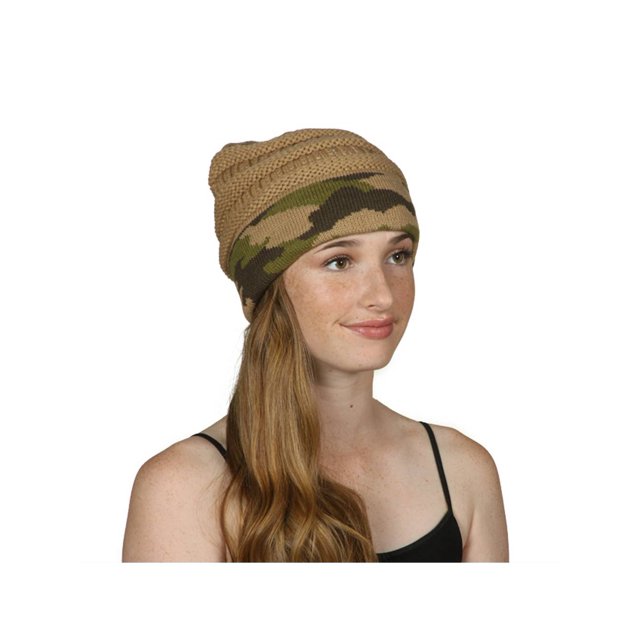 Gravity Threads Tuque à Revers Camouflage Douce, Camel