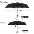 thumbnail image 4 of TradMall Travel Umbrella Windproof with 46 Inches Large Canopy 10 Reinforced Fiberglass Ribs Ergonomic Handle Auto Open & Close, Black, 4 of 4