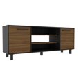 thumbnail image 1 of TUHOME Meuble Tv Kaia en Bois Manufacturé, Marron, 1 of 6