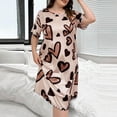 thumbnail image 2 of Tauxra Robes Grande Taille pour Femmes à Manches Courtes, Robe T-Shirt Ample, Chemise de Nuit, Robe de Maison Décontractée en Coton Doux avec Poches, 2 of 5