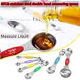 thumbnail image 1 of Yhmxh Kitchen Utensils Spoons Cutlery Stainless Steel Double-headed Measuring Spoon 6-piece Set Seasoning Spoon Measuring spoon, 1 of 9